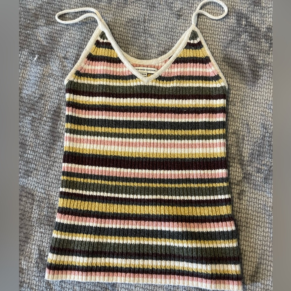 Striped American Eagle Tank Top